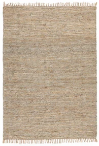 Vloerkleed in jute en leer, Aidas