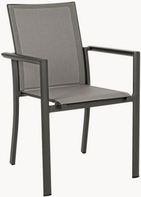 Stapelbare tuinstoelen Konnor met armleuning, 4 stuks