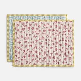 Set van 2 omkeerbare placemats, katoen voile, LEAN