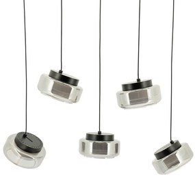 By-Boo Pivot Rectangular Eettafel Hanglamp Rookglas