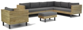 Hoek loungeset 7 personen Teak Old teak greywash  Lifestyle Garden Furniture New York