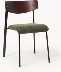 Gestoffeerde stoel Nadia van eikenhout