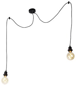 Moderne hanglamp zwart 2-lichts - Cava