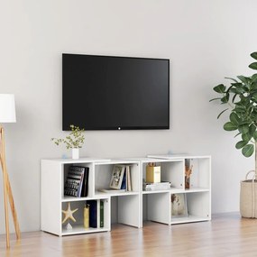 vidaXL Tv-meubel 104x30x52 cm spaanplaat hoogglans wit
