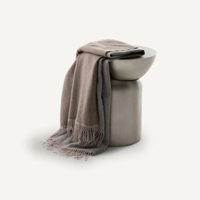 Plaid met franjes in kasjmier en zuiver wol, Alya