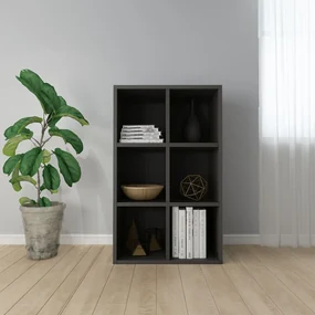 vidaXL Boekenkast/dressoir 66x30x97,8 cm bewerkt hout grijs