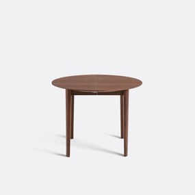 Verlengbare tafel van notenhoutfineer, 4 tot 8 personen Tioga