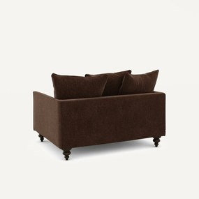 2-zits compacte bank in chenille fluweel, Lazare