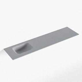 Mondiaz LEX Fontein - 120x30x0.9cm - wasbak Links - zonder kraangaten - voor toiletmeubel - Solid surface - Plata F51126Plata