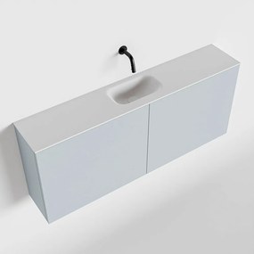 Zaro Polly toiletmeubel 120cm clay met witte wastafel zonder kraangat