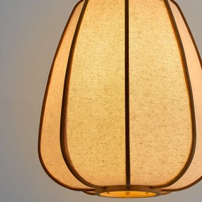 Hanglamp, van linnen en bamboe, diameter 32 cm, ANARA