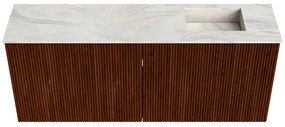 Mondiaz Joya DLux 100cm toiletmeubel ruby met wastafel faye rechts zonder kraangat ostra