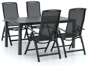 R&S Design Capri/Fidenza 160cm dining tuinset 5-delig verstelbaar