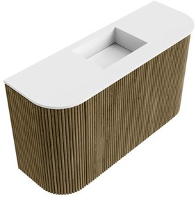 Mondiaz Joya 75cm toiletmeubel ronding links/rechts dusk met wastafel faye midden zonder kraangat talc