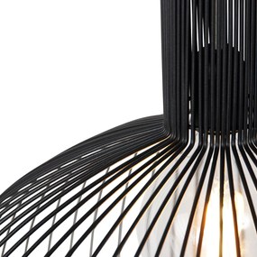 Smart ronde hanglamp zwart 50 cm incl. Wifi G95 - Dos