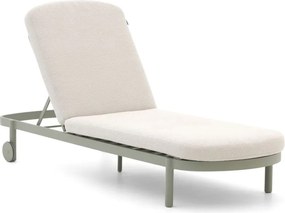 Verstelbaar ligbed Hartman  | Aluminium | Groen | Ligbed met wiel | Ligstoel tuin | Strandbed  | Kees Smit Tuinmeubelen