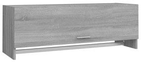 vidaXL Kledingkast 100x32,5x35 cm bewerkt hout grijs sonoma eikenkleur