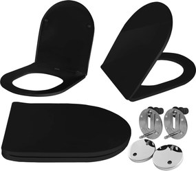 TOILETZITTING WC CARLO FLAT UF BLACK MATT