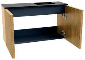 Mondiaz Joya 70cm toiletmeubel oak met wastafel faye rechts zonder kraangat urban