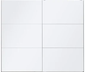 Goossens Kledingkast Easy Storage Sdk, 253 cm breed, 220 cm hoog, 2x 3 paneel glas schuifdeuren