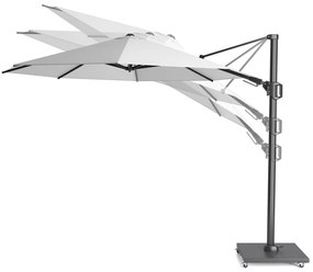 Platinum Challenger Zweefparasol T2 premium - 3,5 m. rond - Champagne Teak