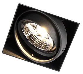 QAZQA Inbouwspot zwart GU10 AR70 trimless - Oneon Modern GU10 vierkant Binnenverlichting Lamp