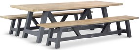 Lifestyle Garden Furniture Trente Dining Picknickset Aluminium/teak Grijs 3-delig