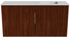 Mondiaz Joya DLux 80cm toiletmeubel ruby met wastafel faye rechts zonder kraangat opalo