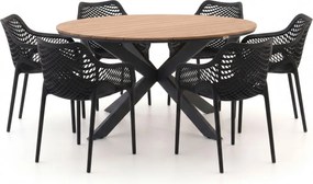 Diningset Forza | 6 personen polywood | Tuinset stapelbaar | 7-delig | Kees Smit Tuinmeubelen