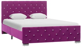 vidaXL Bedframe stof paars 120x200 cm