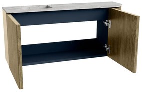 Mondiaz Joya DLux 90cm toiletmeubel ronding rechts dusk met wastafel faye links 1 kraangat glace