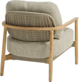 Taste by 4 Seasons Milou loungestoel Teak/Ibiza Moss Loungestoel   bruin weerbestendig