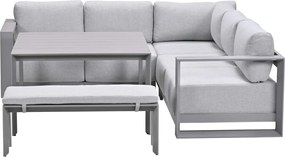 Garden Impressions Malakka lounge dining set 5-delig - taupe - valley sand