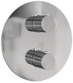 BRAUER Stripe 3-weg Inbouwthermostaat - rond - in- en afbouwdelen - chroom 5-CE-354