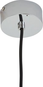 Art Deco hanglamp chrome met ribbel glas IP44 - Walcott