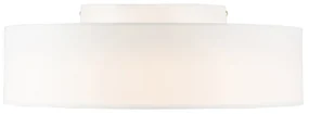 Stoffen Plafondlamp wit 40 cm incl. LED - Drum LED Modern rond Binnenverlichting Lamp
