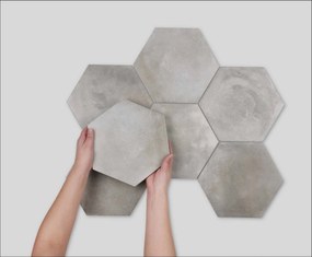 Vloer-/wandtegel hexagon grijs Cir Miami 28x24cm dust grey mat