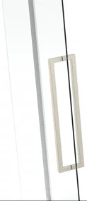 Van Rijn ST08 hoekcabine met draaideur helder glas 100x80cm RVS