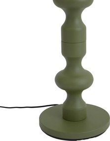 Retro vloerlamp groen met stoffen kap 160cm - Captain