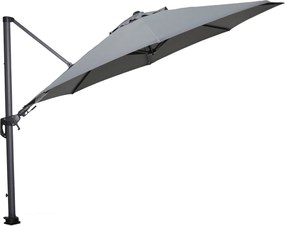 Garden Impressions Hawaii zweefparasol Ø350 cm - frame carbon black - licht grijs doek