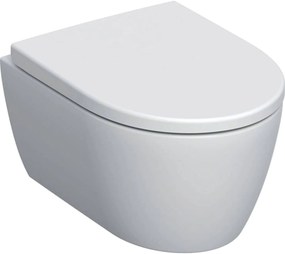 Geberit iCon compact hangtoilet randloos incl. softclose toiletbril met quickrelease glans wit