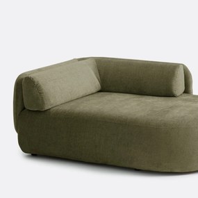 Longchair, rechts, dik fluweel, Méridiano