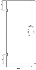 Saniclear Modern glazen douchedeur 70x200cm brons glas