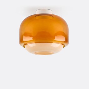 Gekleurde glazen plafondlamp, diameter 30,5 cm, Kinoko