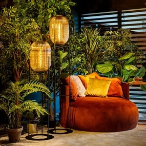 ETH Glamm Metalen Vloerlamp Met Ribbelglas Groot