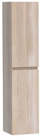 Saniclass Solution Badkamerkast - 160x35x35cm - 2 links- rechtsdraaiende deuren - hout - white oak HK-MES160WO