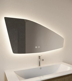 Gliss Design Tartaros spiegel met LED-verlichting en verwarming 100x50cm