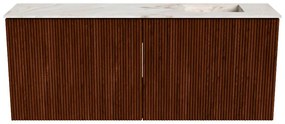 Mondiaz Joya DLux 100cm toiletmeubel ruby met wastafel faye rechts 1 kraangat frappe