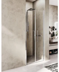 NovelliniYoungdraaideur 2 delig glasdikte 6mm87/91x200cmmat wit/helder y22b87-1u