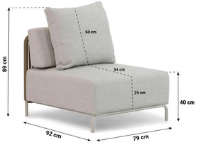 Hoek loungeset 6 personen Aluminium/rope Taupe  Coco Colorado